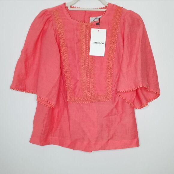 Sabina Musayev Romeo Top in coral one size - Picture 1 of 8
